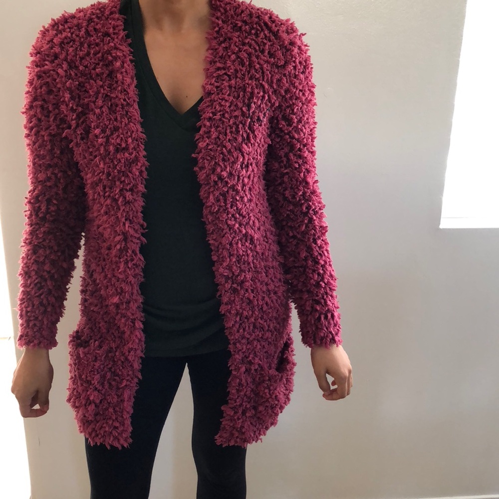 Burgandy cardigan